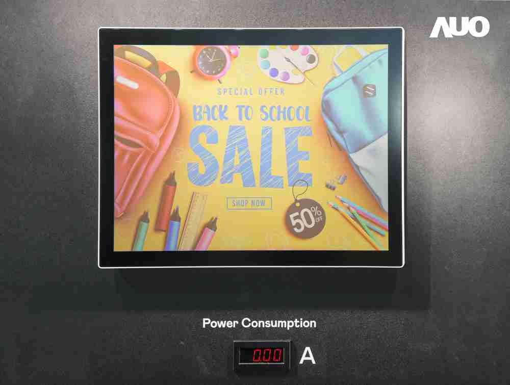 2121非凡展示胆固醇液晶超低耗能户外全彩显示器，，，，ChLC（胆固醇液晶）以双稳态技术使静态显示零功耗，，具省电、、、、高彩度、、、、环保的特性，，，还整合软硬件系统解决方案，，，可透过单一云端平台管理